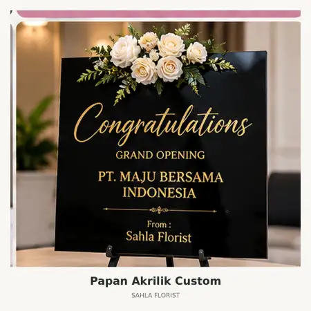 Papan Bunga Akrilik Gayamsari
